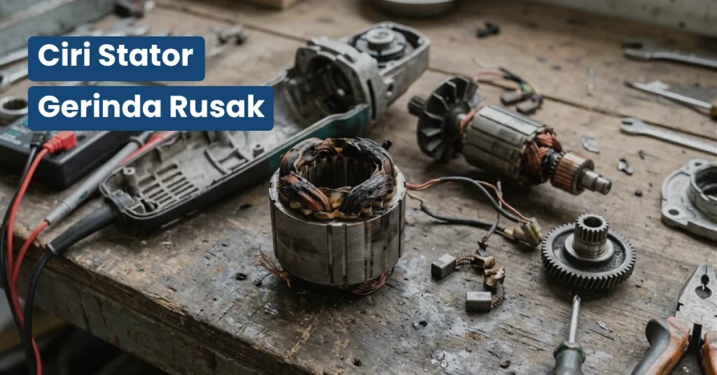 ciri stator gerinda rusak